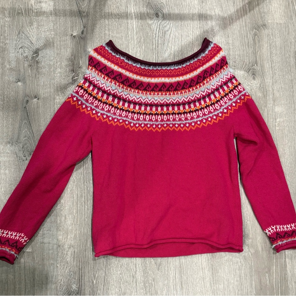 Sundance Pink Patterned Sweater - image 1